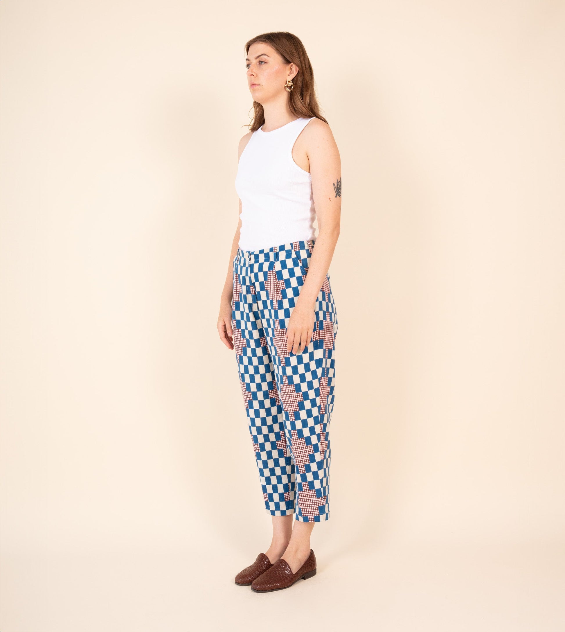 Haru Pants Cobalt - Harkoi Studio - Experience ultimate comfort with the Haru Pants in cobalt blue. Keywords: sustainable pants, eco-friendly trousers, Haru Pants, cobalt blue pants, ethical fashion.