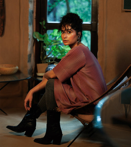 Jun Dress • Gradient Plaid