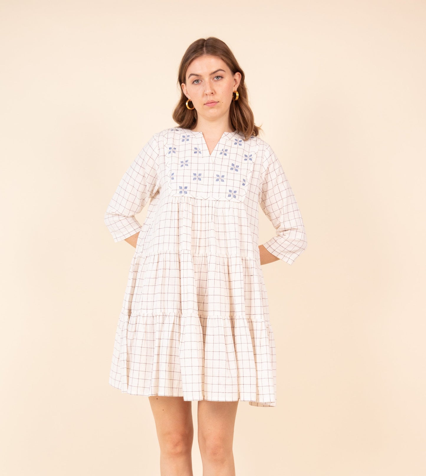Sana Dress | Harkoi Studio - Embrace effortless elegance with the Sana Dress. Keywords: sustainable dress, eco-friendly fashion, Sana Dress, ethical women's clothing, modern elegant dress.