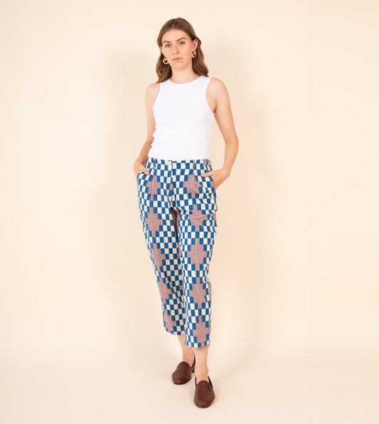Haru Pants Cobalt - Harkoi Studio - Experience ultimate comfort with the Haru Pants in cobalt blue. Keywords: sustainable pants, eco-friendly trousers, Haru Pants, cobalt blue pants, ethical fashion.