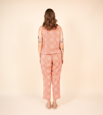 Haru Pants Orange - Harkoi Studio - Brighten your wardrobe with the Haru Pants in bold orange. Keywords: sustainable pants, eco-friendly fashion, comfortable trousers, casual wear
