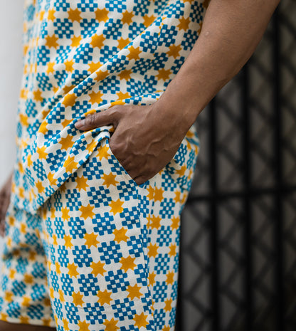 Ina Mens Shorts • Star Gingham