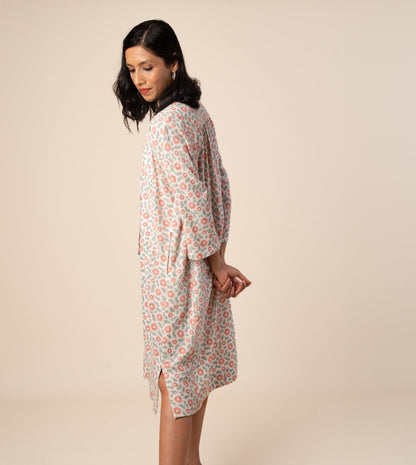Kiyo Dress Strawberry Floral - Harkoi Studio - A bold yet timeless expression of style, the Kiyo Dress, a sustainable  crafted with precision and care. Keywords: kiyo, dress, strawberry, floral, sustainable floral, eco-friendly fashion, strawberry.