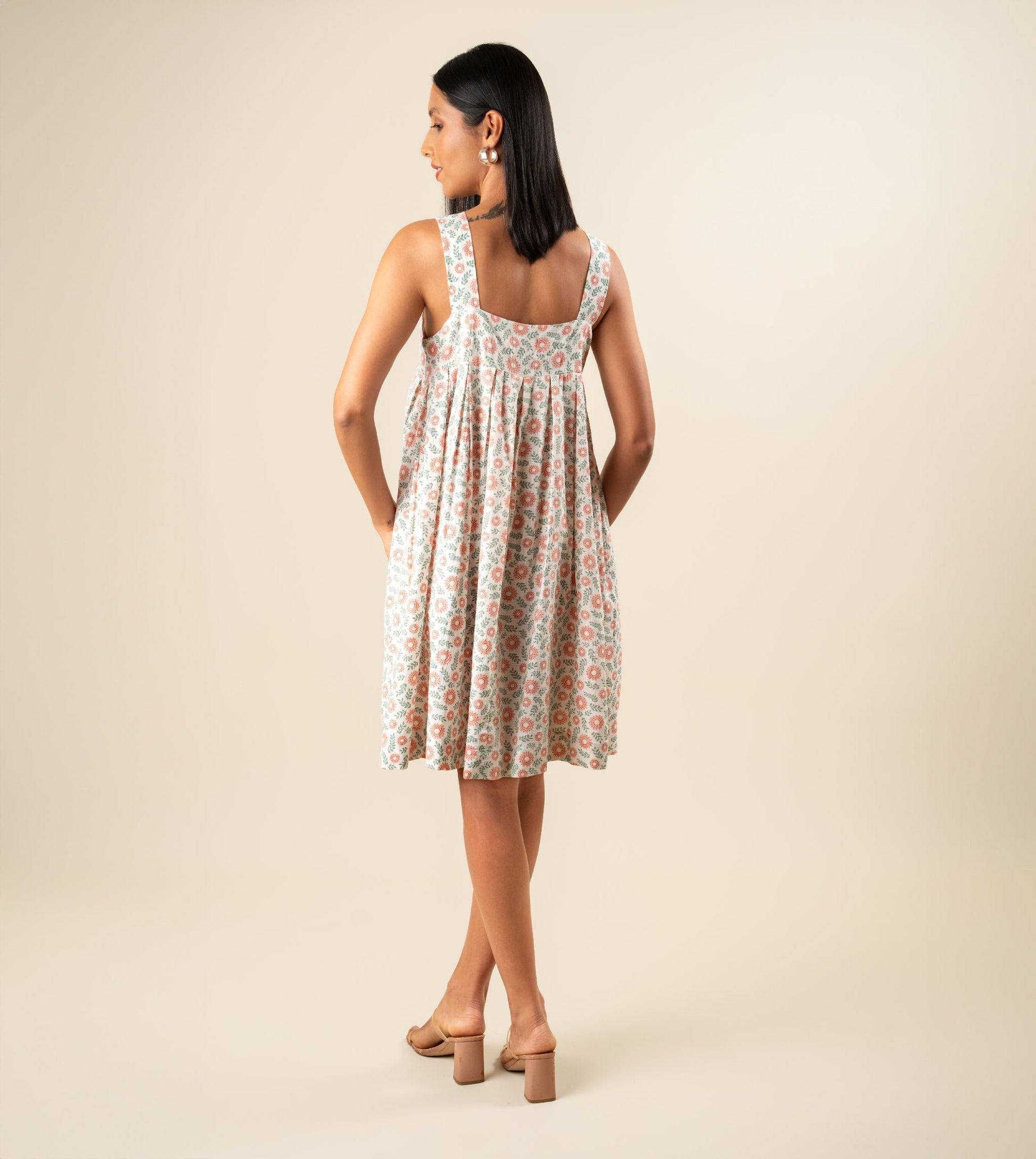 Hana Dress Blue - Harkoi Studio - Step into elegance with the Hana Dress in soft blue. Keywords: sustainable dress, eco-friendly fashion, Hana Dress, blue dress, ethical clothing.