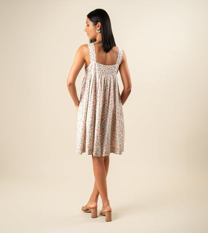 Hana Dress Blue - Harkoi Studio - Step into elegance with the Hana Dress in soft blue. Keywords: sustainable dress, eco-friendly fashion, Hana Dress, blue dress, ethical clothing.