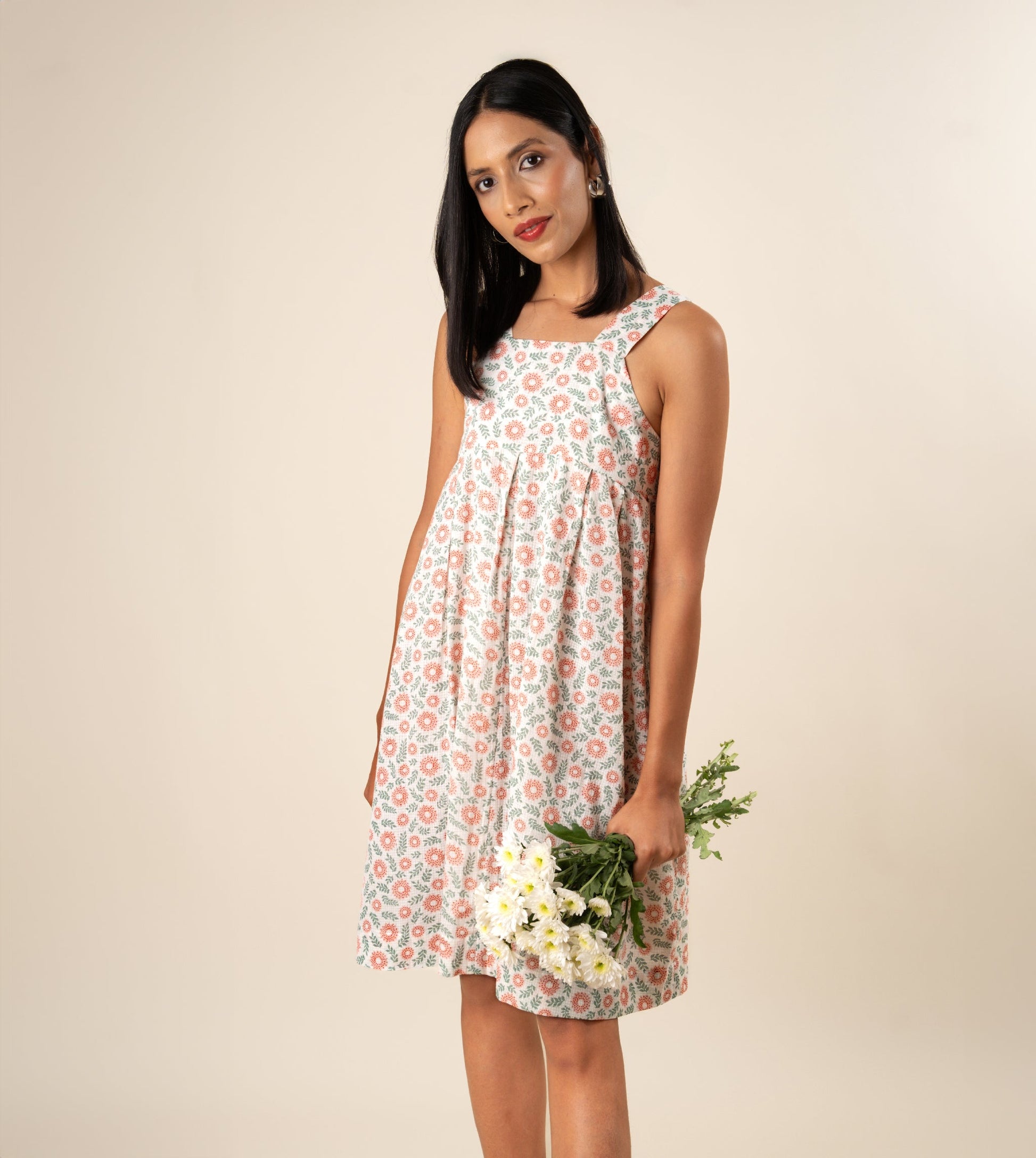 Hana Dress Blue - Harkoi Studio - Step into elegance with the Hana Dress in soft blue. Keywords: sustainable dress, eco-friendly fashion, Hana Dress, blue dress, ethical clothing.