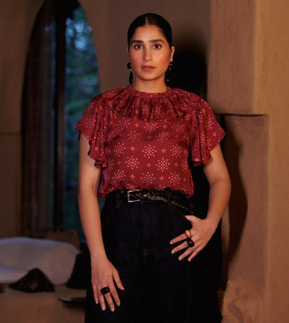 Perrie Silk Top • Starburst