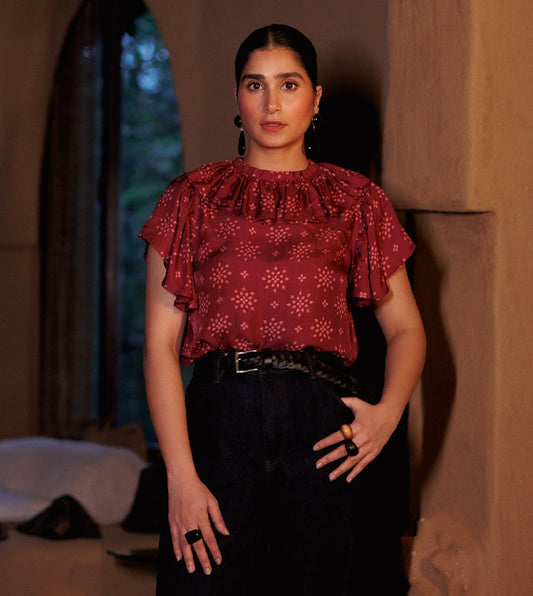 Perrie Silk Top • Starburst