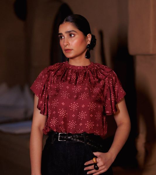 Perrie Silk Top • Starburst