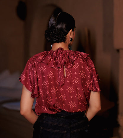 Perrie Silk Top • Starburst