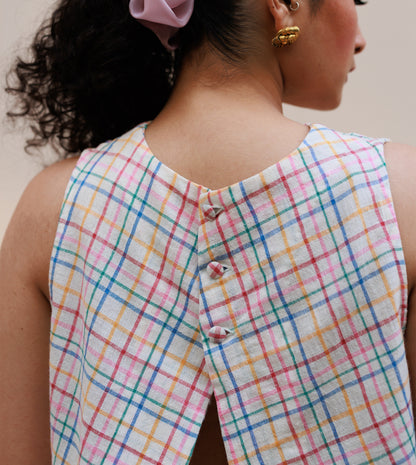 Sutton Top • Open Plaid