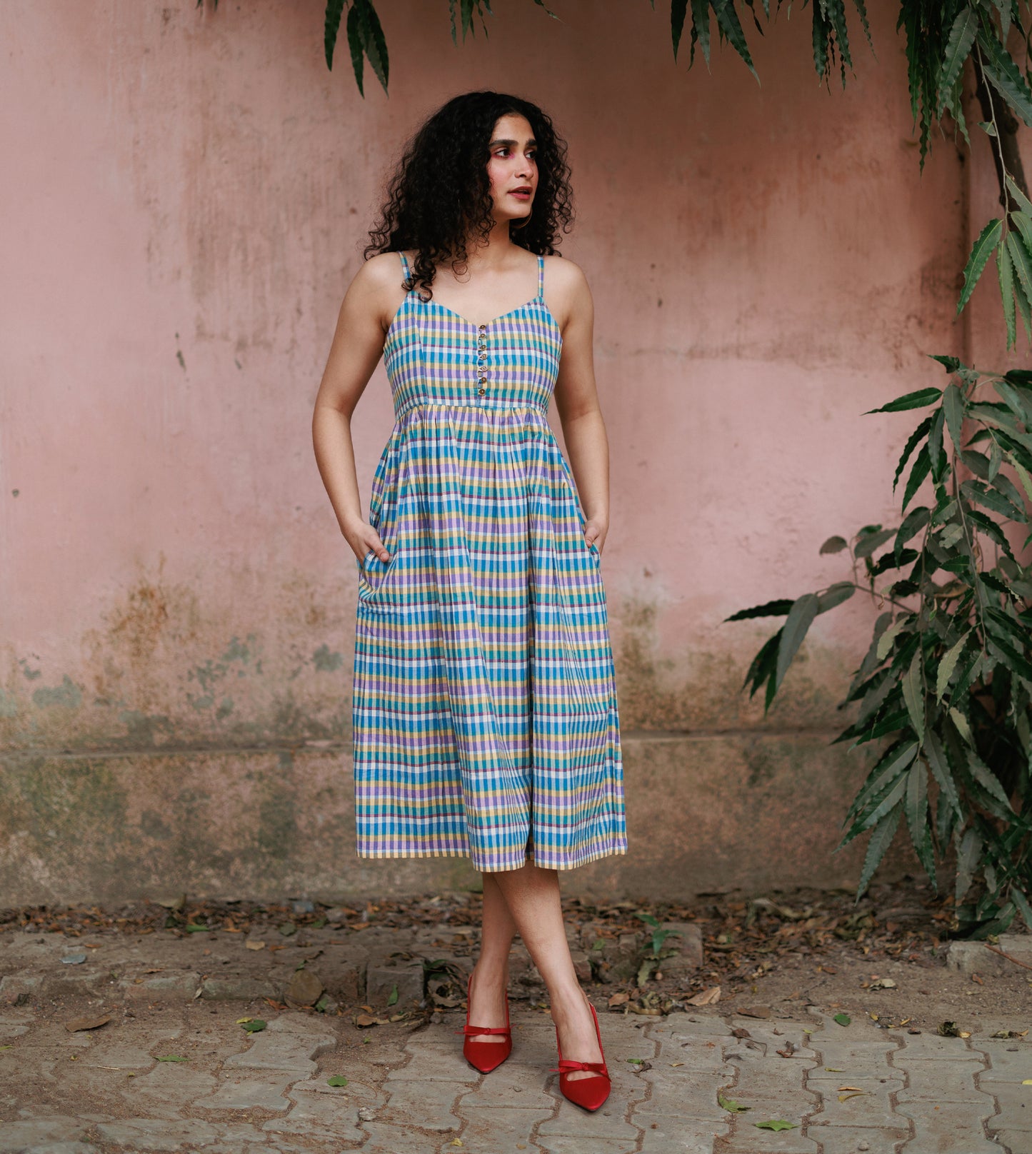 Elin Dress • Stripe Plaid