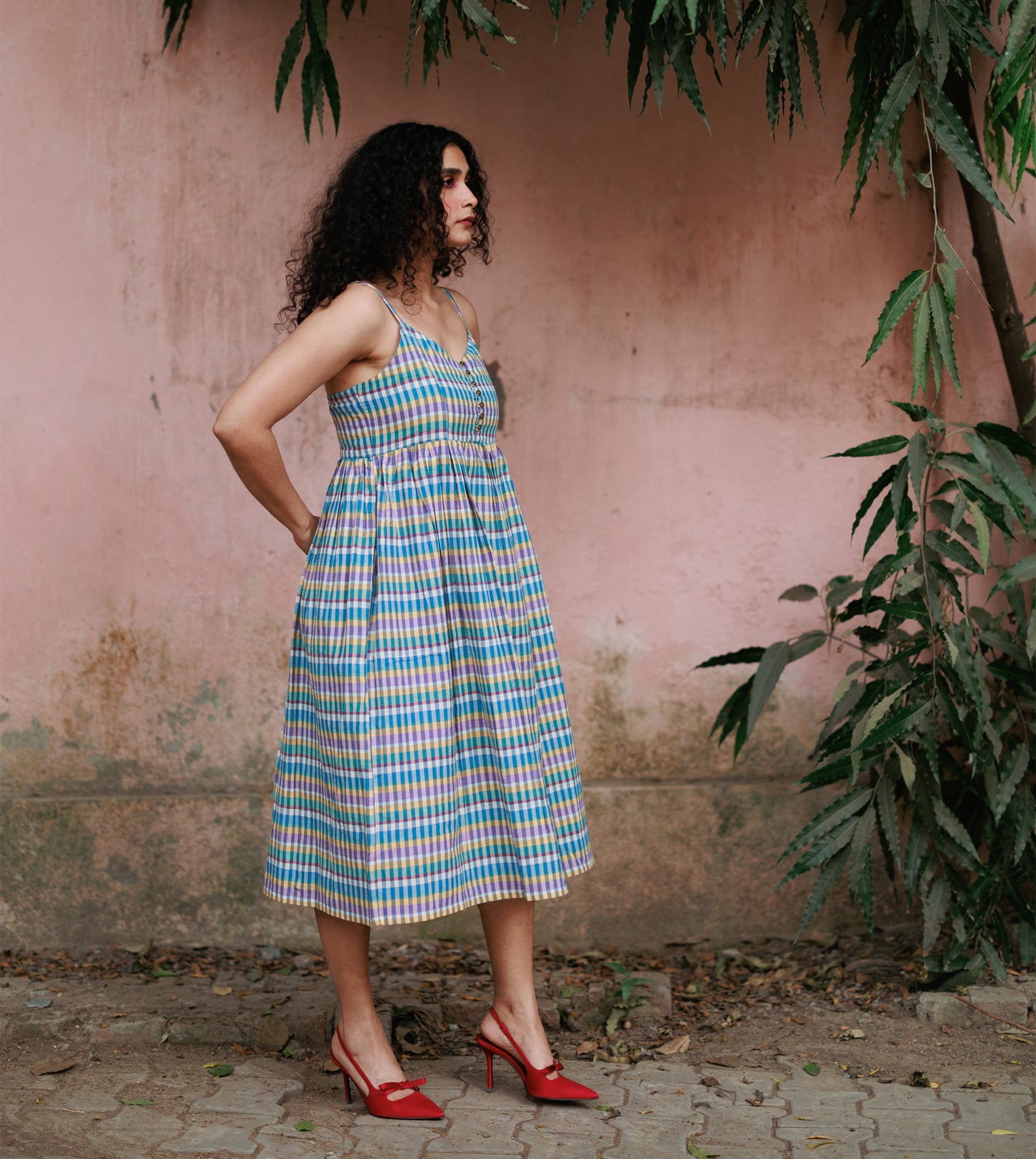 Elin Dress • Stripe Plaid