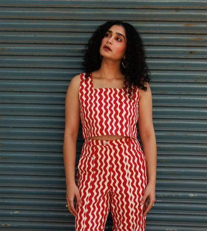 Mei Top • Red Squiggle