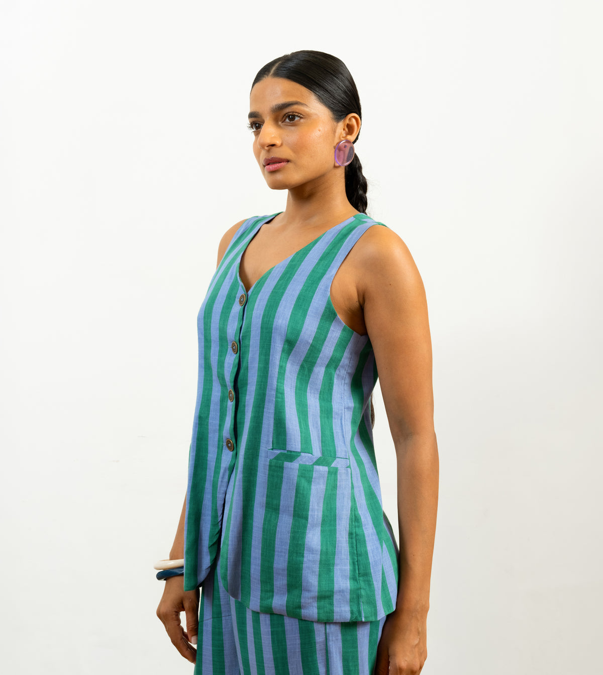 Nyla Vest • Wide Stripes