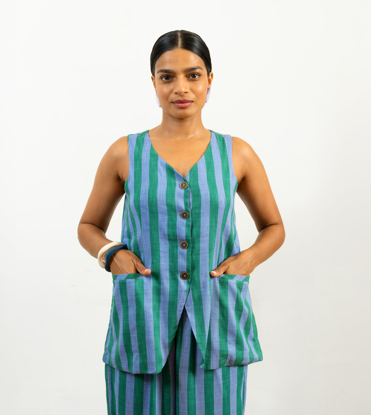 Nyla Vest • Wide Stripes