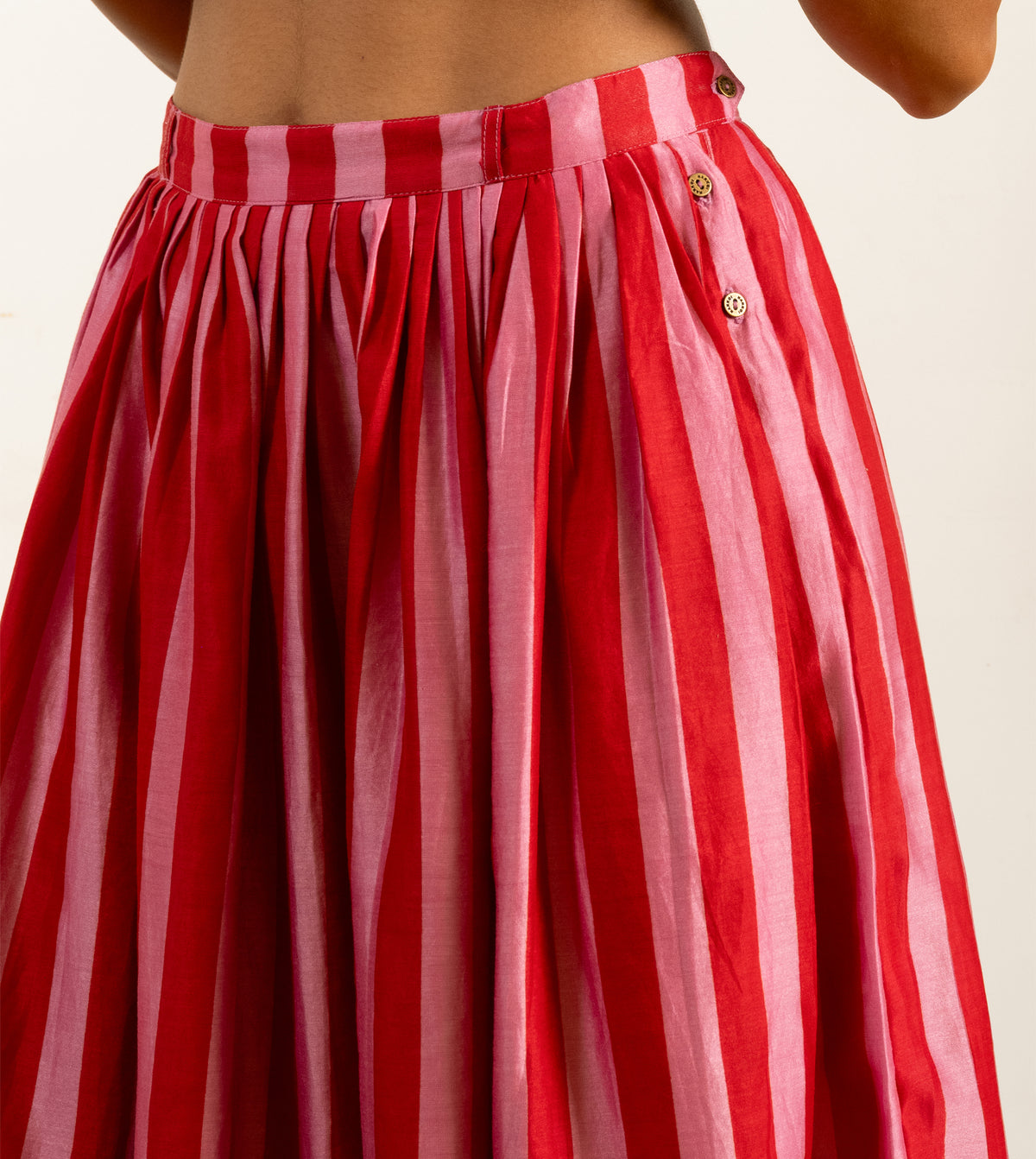 Zeno Skirt • Wide Stripes Red