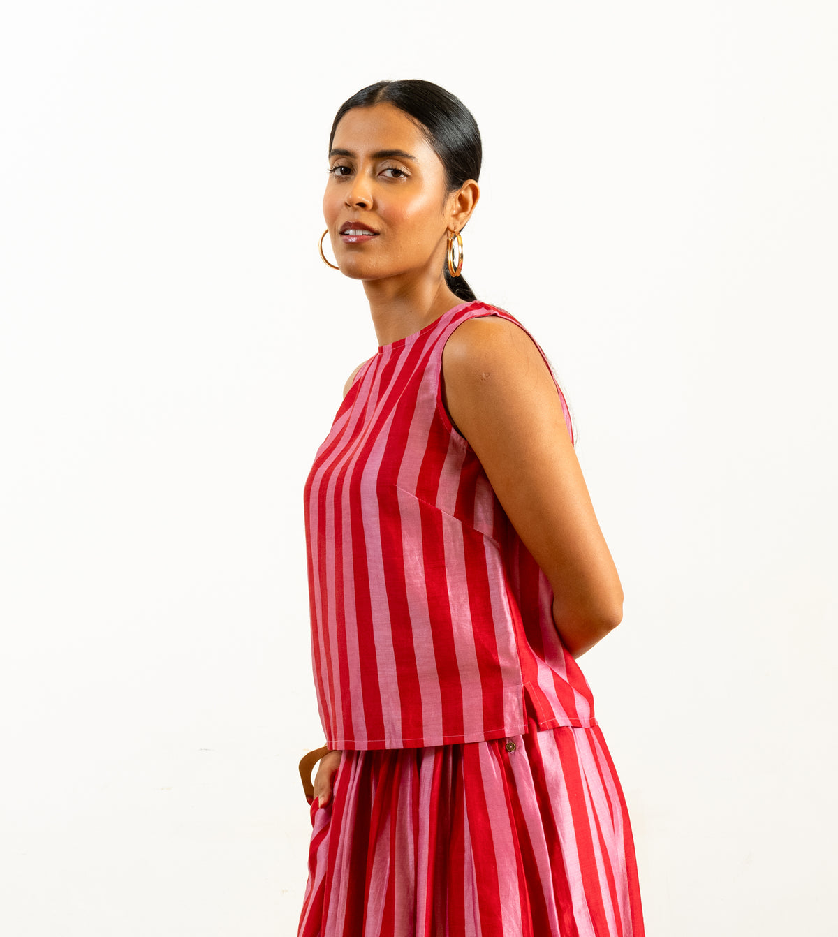 Akira Top • Wide Stripes Red