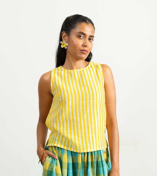 Akira Top • Plain Stripes Yellow