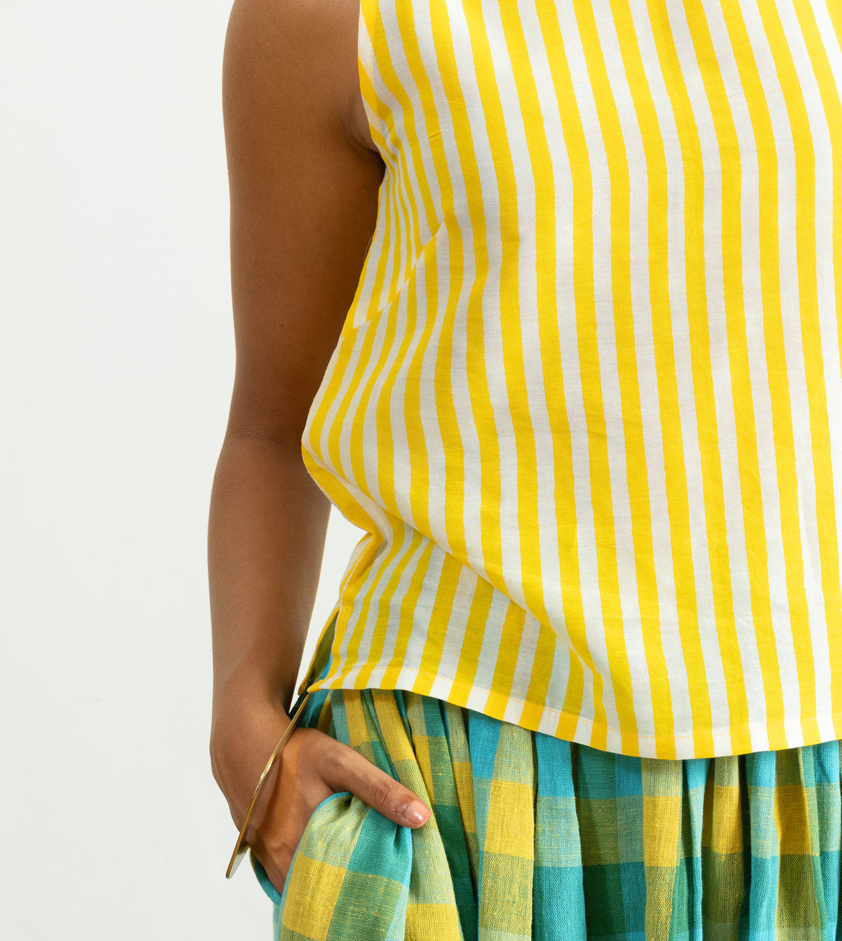 Akira Top • Plain Stripes Yellow