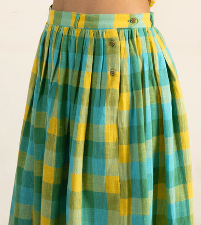 Zeno Skirt • Foliage Gingham