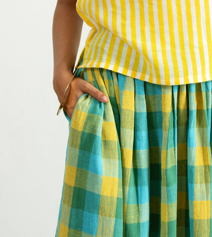 Zeno Skirt • Foliage Gingham