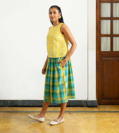 Zeno Skirt • Foliage Gingham