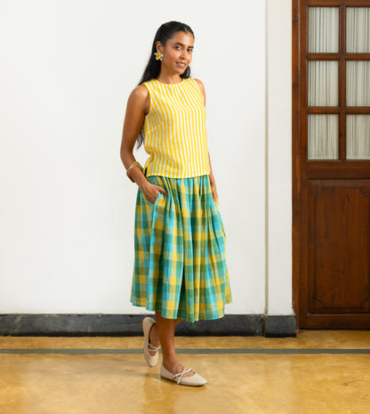 Zeno Skirt • Foliage Gingham